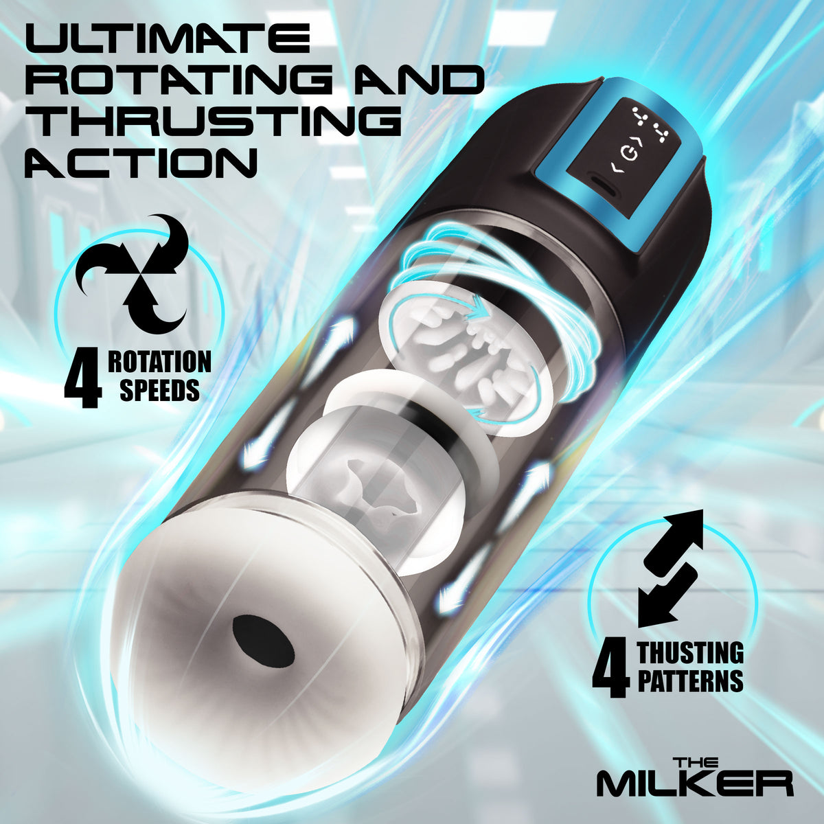 The Milker Roto-Stroke Thrusting and Rotating Masturbator