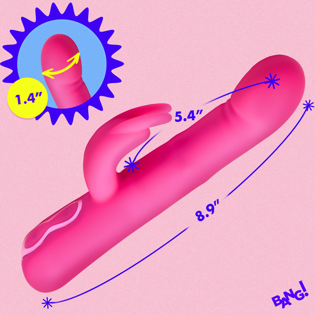 Come-Hither Beaded Silicone Rabbit Vibrator