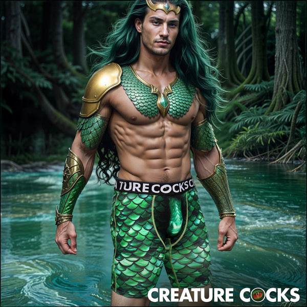 Creature Wear Cockness Monster Lake Creature Boxer Shorts - Large