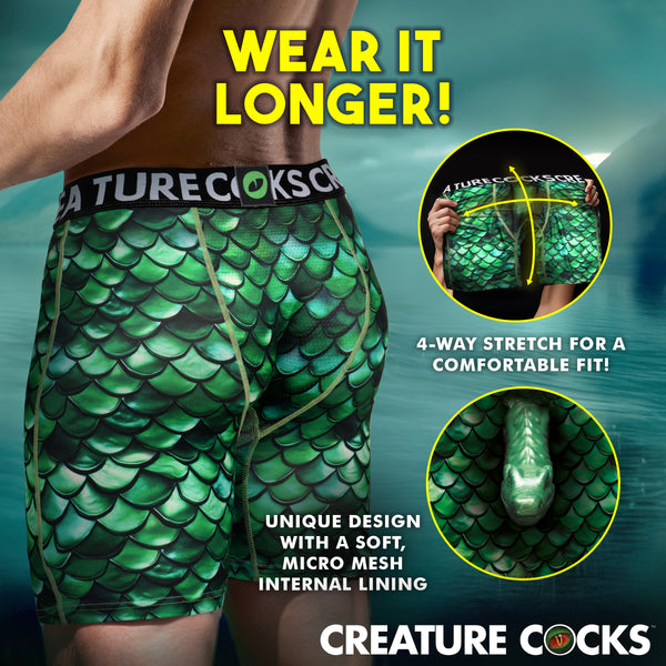 Creature Wear Cockness Monster Lake Creature Boxer Shorts - Small