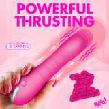 New Thrusting Silicone Dildo - Pink