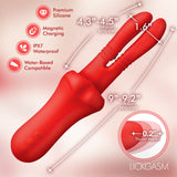 Double Licker Thrusting Silicone Vibrator