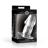 Dicked Clear Hollow Anal Plug - Large