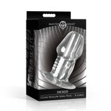 Dicked Clear Hollow Anal Plug - X-Large