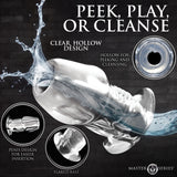 Dicked Clear Hollow Anal Plug - Medium