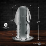 Dicked Clear Hollow Anal Plug - X-Large