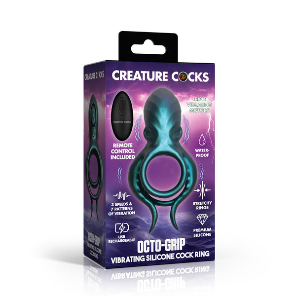 Octo Grip Vibrating Silicone Cock Ring