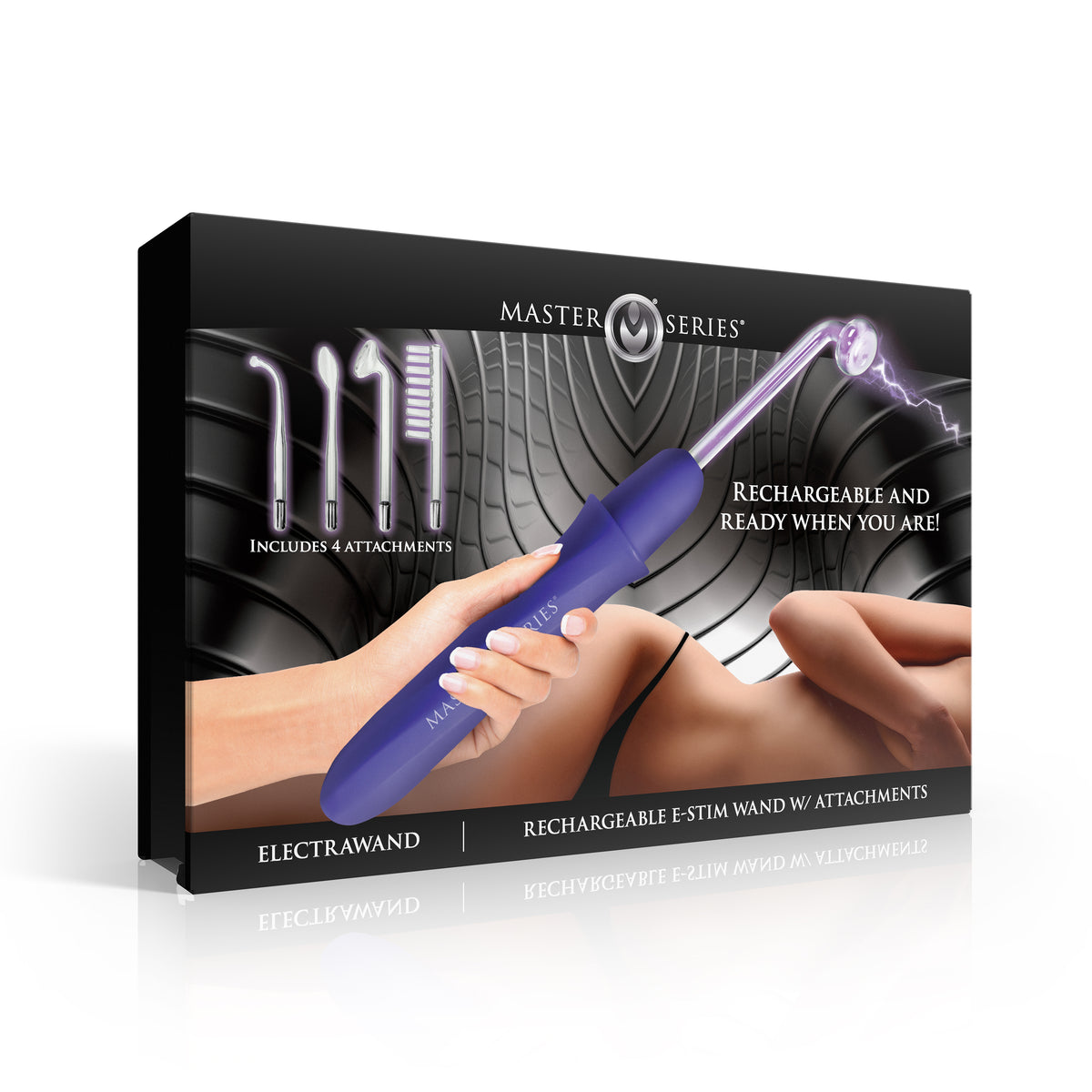 Elektrawand Rechargeable Violet Wand with Attachments - Purple