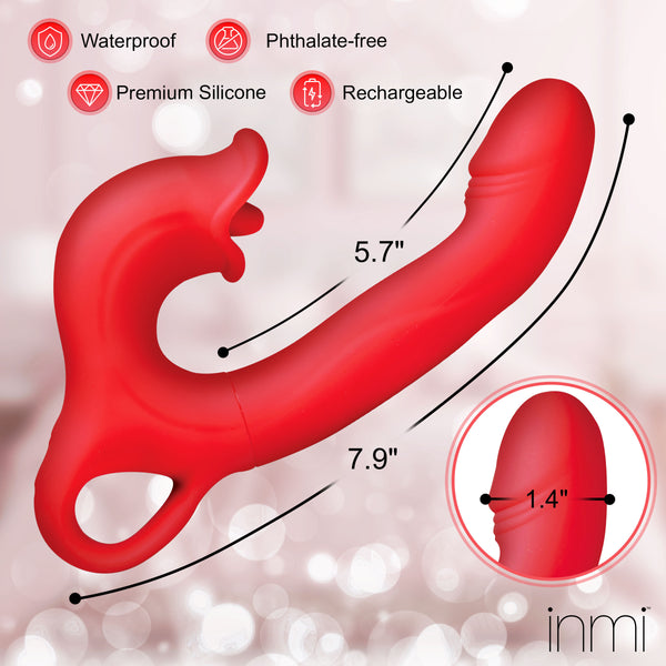 Kissing & Flicking Silicone Vibrator