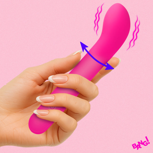 G-Spot Flexible Silicone Vibrator - PInk