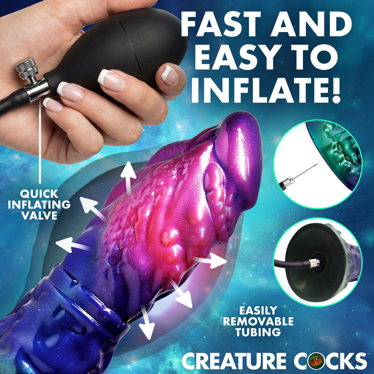 Gorge Inflatable Silicone Dildo