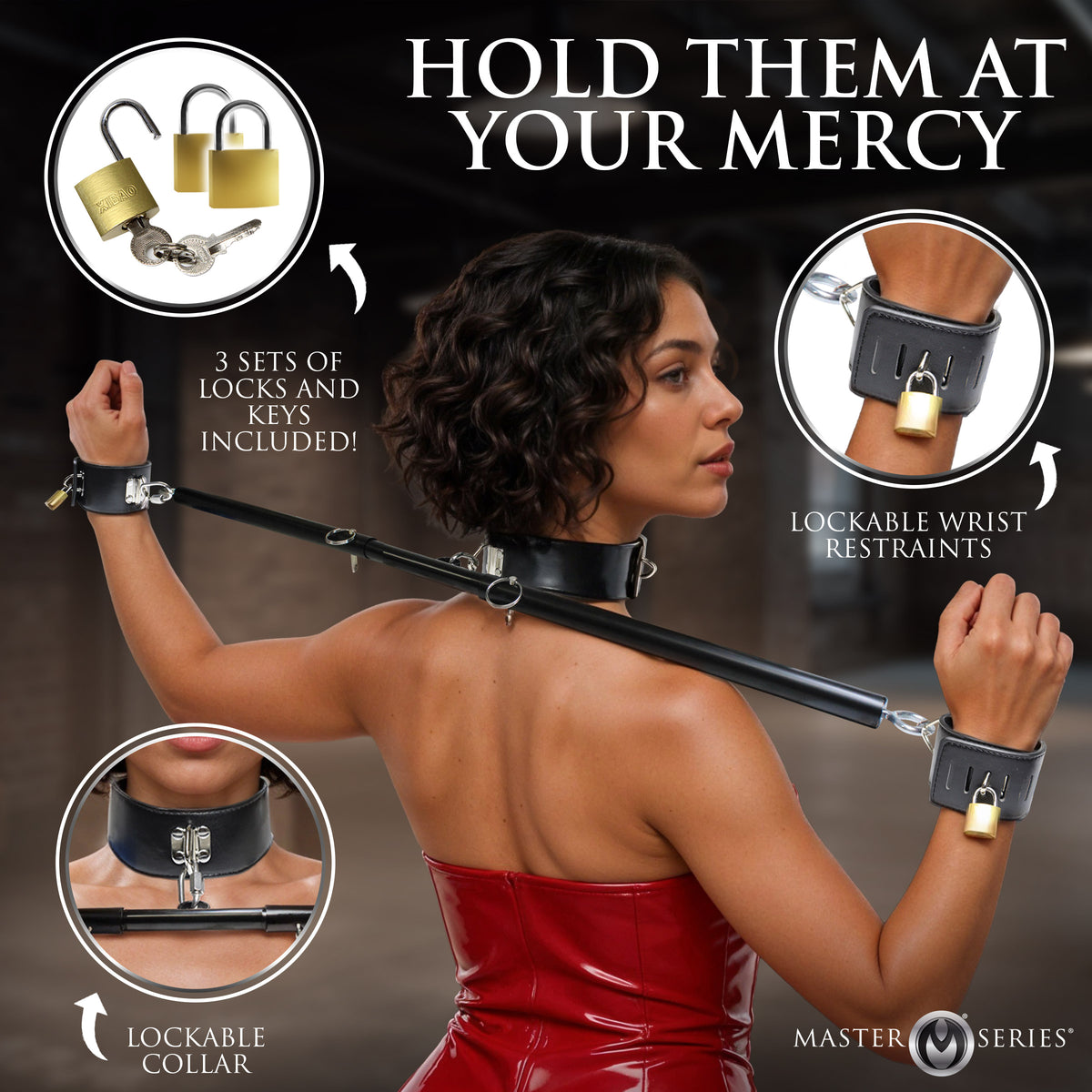 Dominion Bar Spreader Bar with Collar & Restraints
