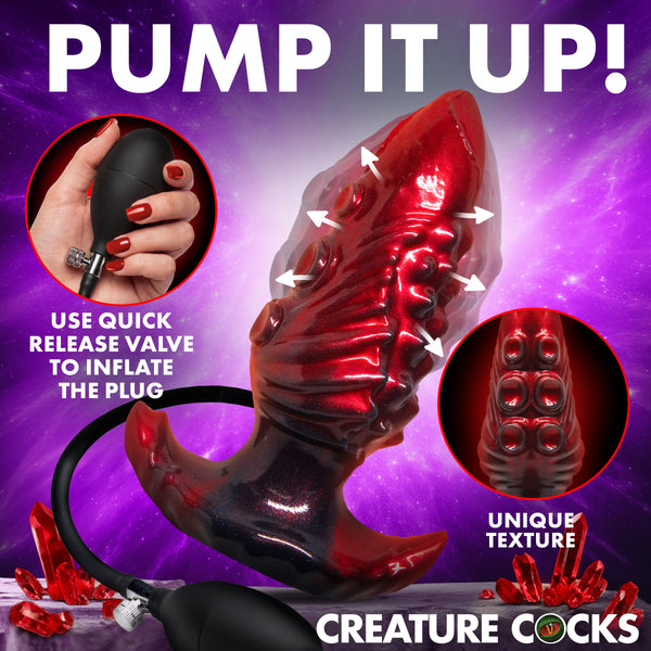 Asstopus Inflatable Silicone Anal Plug - Large