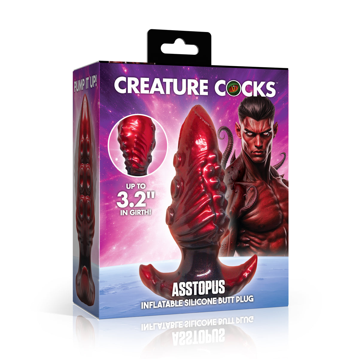 Asstopus Inflatable Silicone Anal Plug - Large