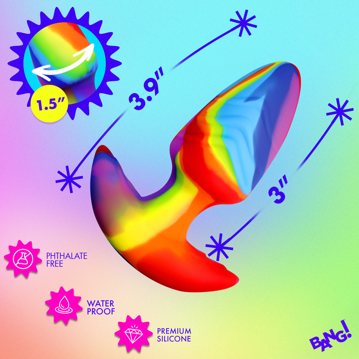 Rotating and Vibrating Silicone Butt Plug