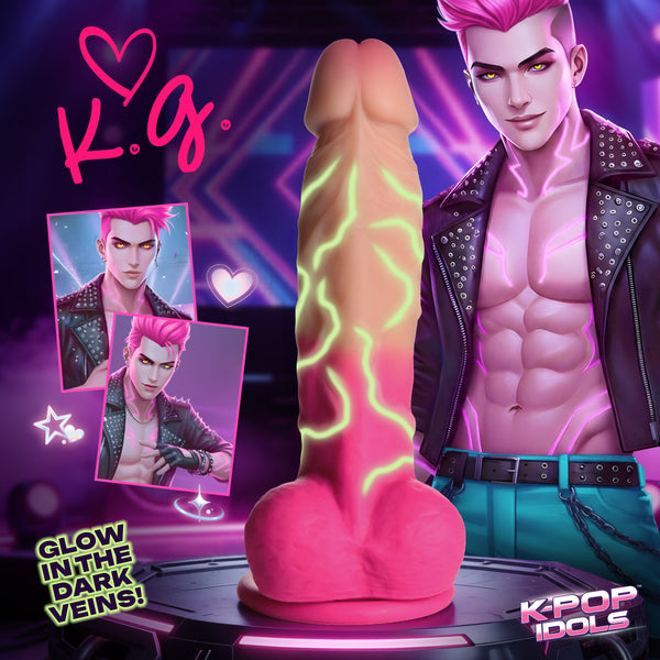 K.G. Silicone Dildo with Balls