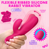 Flexible Ribbed Silicone Rabbit Vibrator
