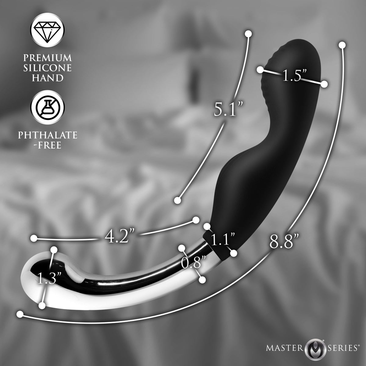 Dual Desire Dual-Ended Silicone and Metal Dildo