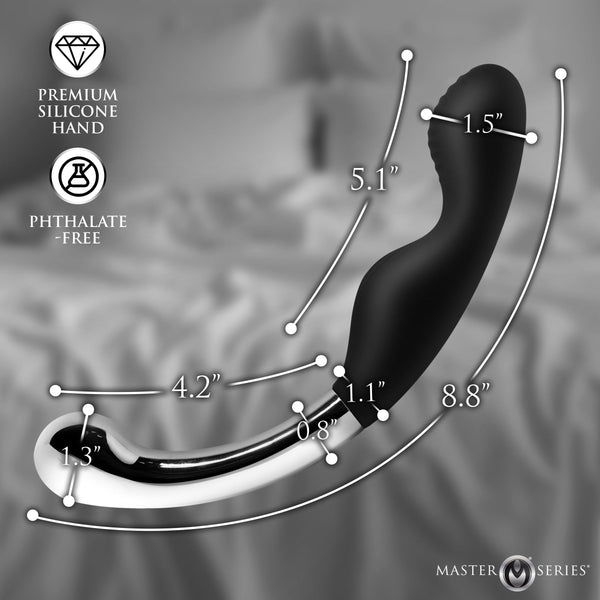 Dual Desire Dual-Ended Silicone and Metal Dildo