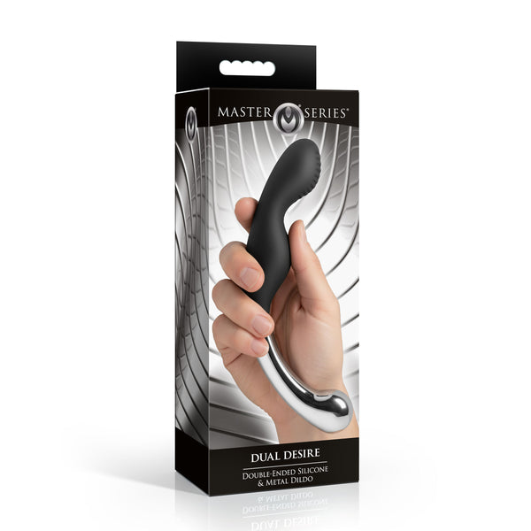 Dual Desire Dual-Ended Silicone and Metal Dildo