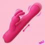 Thrusting Silicone Rabbit Vibrator - Pink
