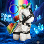 Prism Pearl Bondage Pony Keychain - Rainbow