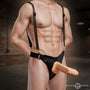 Magnum 9" Hollow Silicone Dildo w/ Harness