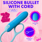 Silicone Bullet with Cord - Blue