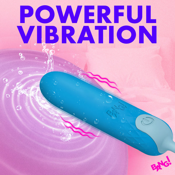 Silicone Bullet with Cord - Blue