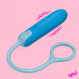 Silicone Bullet with Cord - Blue