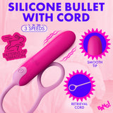 Silicone Bullet with Cord - Pink