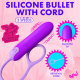 Silicone Bullet with Cord - Purple