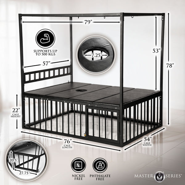 Bondage Bed with Cage