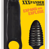 XXXPander Sheath with Ribbed Plug - Black