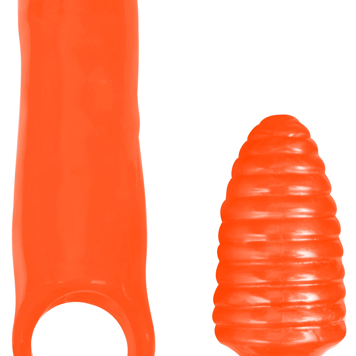 XXXPander Sheath with Ribbed Plug - Orange