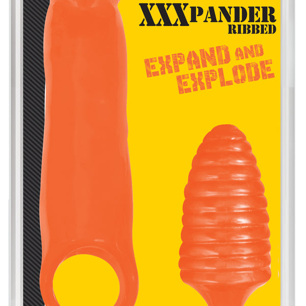 XXXPander Sheath with Ribbed Plug - Orange