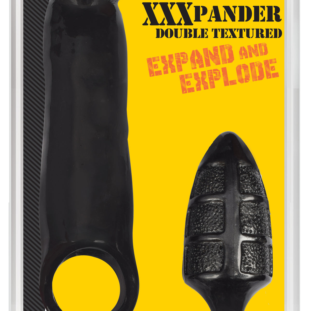 XXXPander Sheath with Double Textured Plug - Black