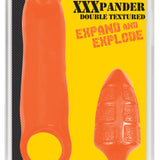 XXXPander Sheath with Double Textured Plug - Orange