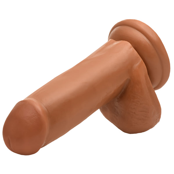 Medium Suction Cup Dildo with Balls - 6 Inch