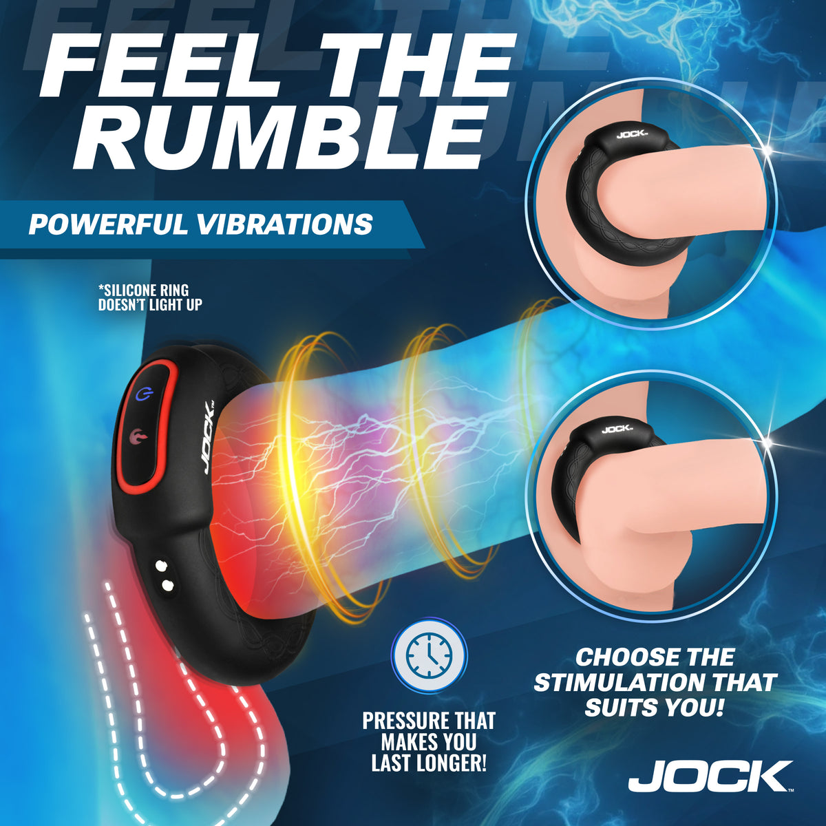 Rumbler Vibrating and Warming C-Ring - 2"