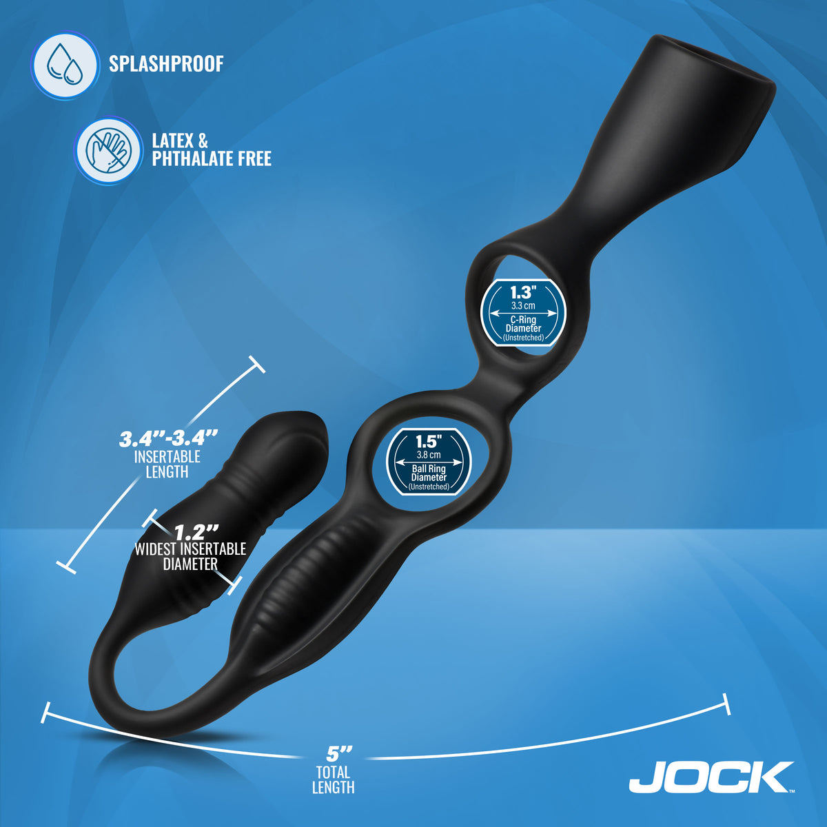 Hype Max Thrusting & Vibrating Anal Plug w/C-Ring
