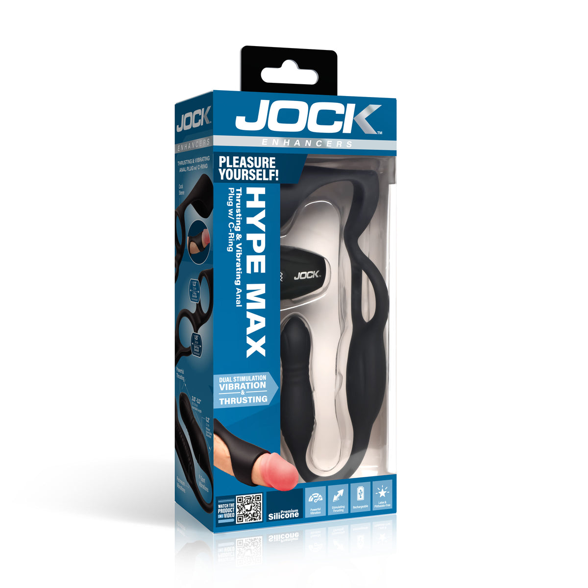 Hype Max Thrusting & Vibrating Anal Plug w/C-Ring