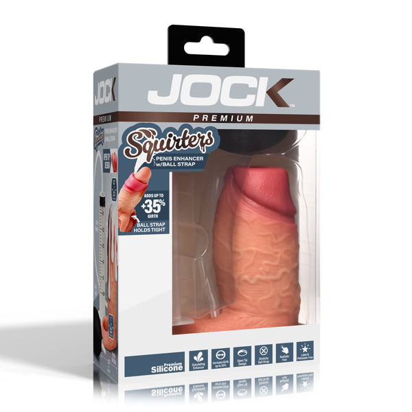 Silicone Penis Enhancer w/ Ball Strap - Light