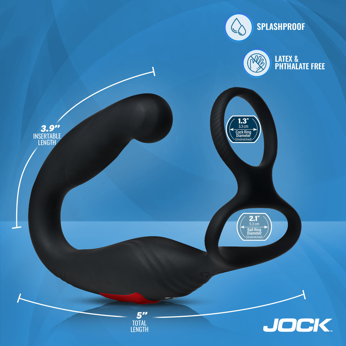 Axis Gyrating Prostate Vibrator with C-Ring