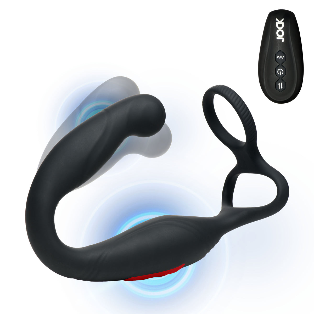 Axis Gyrating Prostate Vibrator with C-Ring