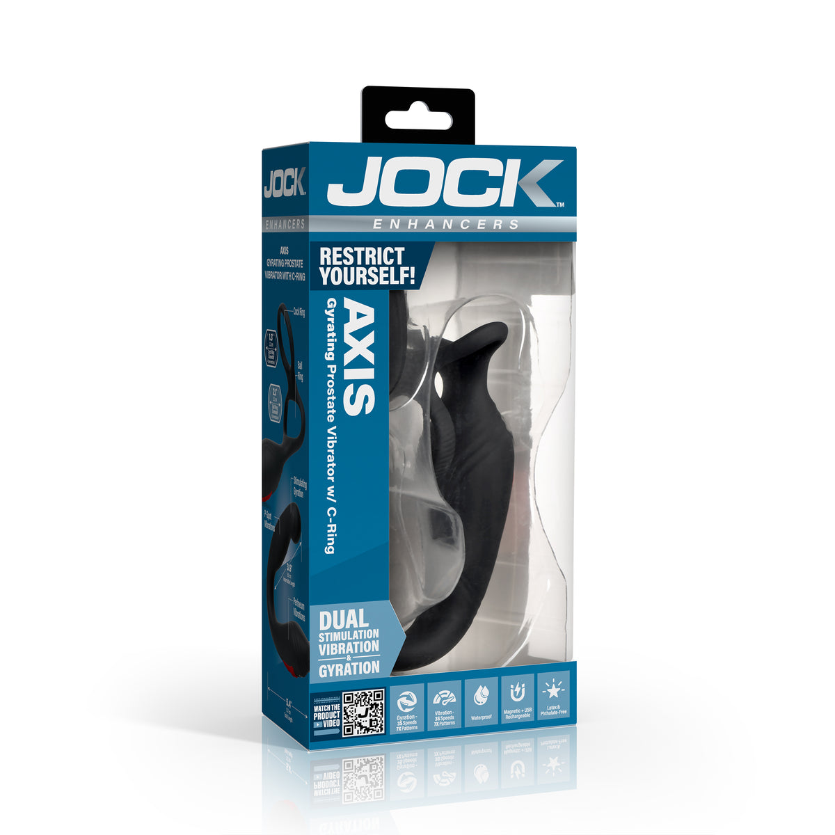 Axis Gyrating Prostate Vibrator with C-Ring