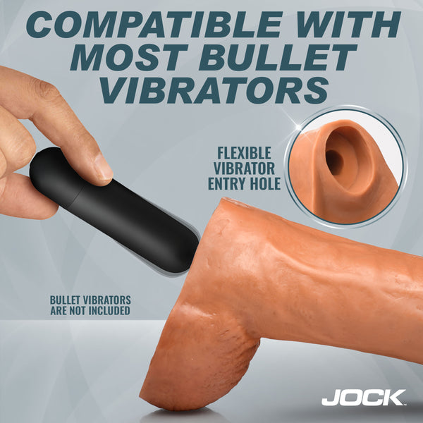 JOCK 10" Dildo with Balls Latte