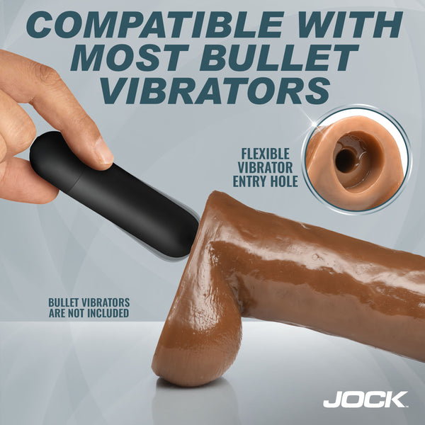 11" Dildo with Balls Chocolate