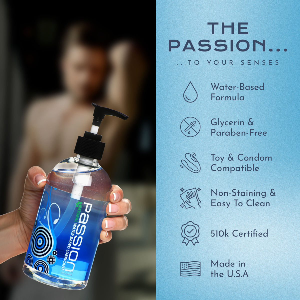 Passion Natural Water-Based Lubricant - 16 oz