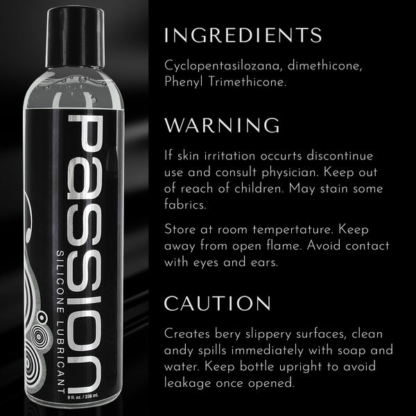 Passion Premium Silicone Lubricant - 8 oz